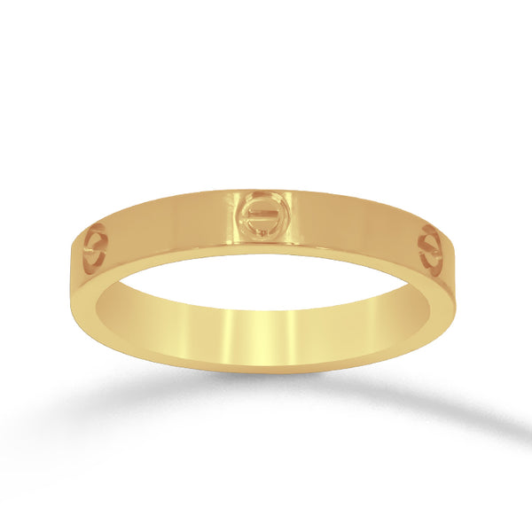 Anillo Oro 14k - Estilo Cartie Clásico 3 mm