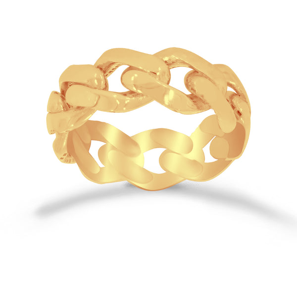Anillo Oro 10k - Tejido Barbado