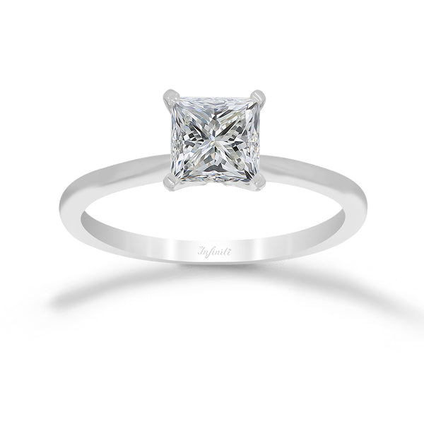 Anillo Oro Blanco 14k - 1.00 CT Diamante de Laboratorio IGI