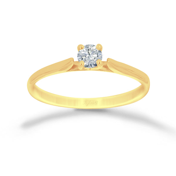 Anillo Oro 14k - 0.19 CT Diamante de Laboratorio