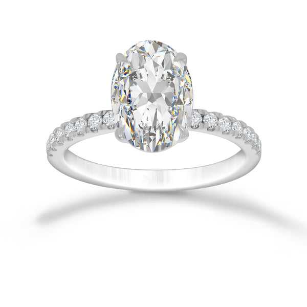 Anillo Oro Blanco 14k - 2.35 CTW Diamante de Laboratorio IGI