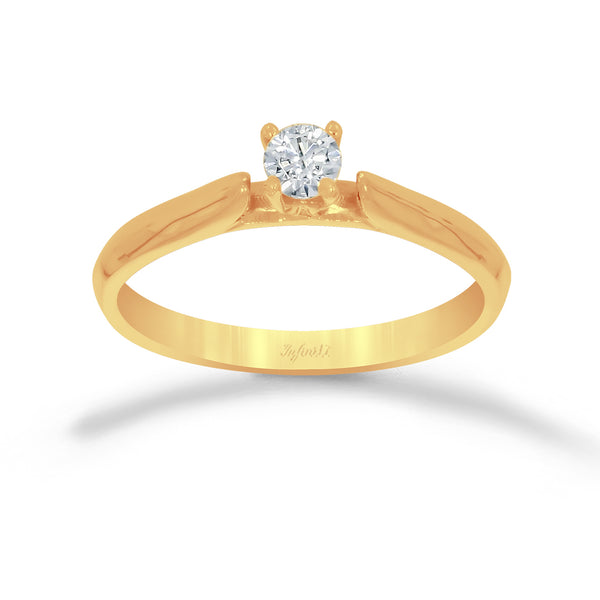 Anillo Oro 14k - Moissanita 0.15 CT