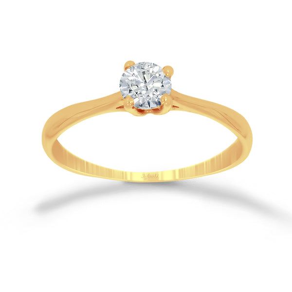 Anillo Oro 14k - Moissanita 0.30 CT