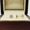 Broqueles Oro Amarillo 14k - Halo de Diamantes de 15 Puntos Totales