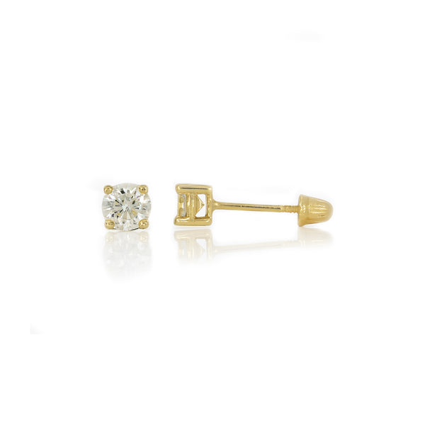 Broquel Oro 14k - Diamante Laboratorio 0.50 CTW