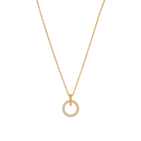 Gargantilla Oro 14k - Círculo con Zirconias