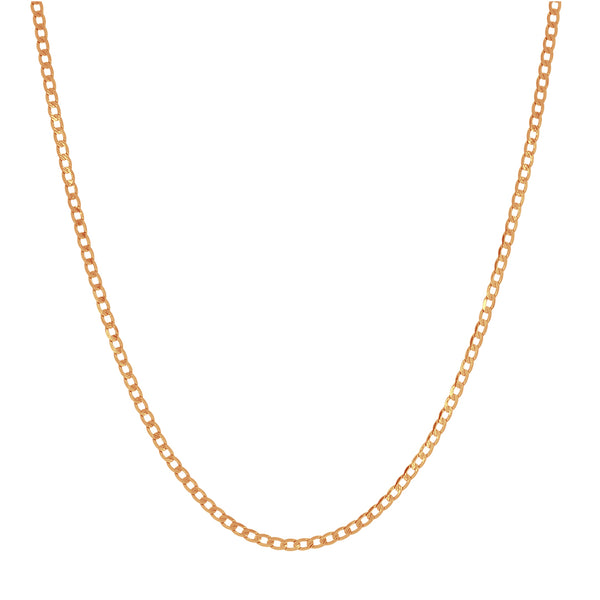 Cadena Oro 10k - Barbada Diamantada, Largo 40/45/50 cm