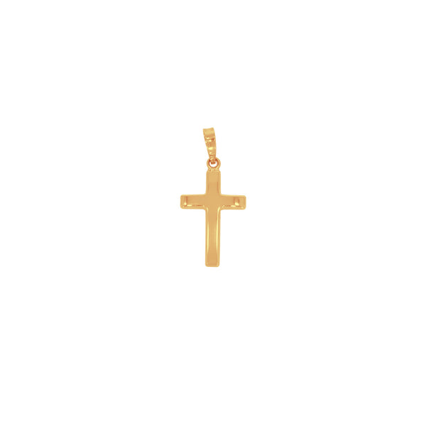 Cruz Oro 10k - Lisa 2.7 cm Alto, 1.3 cm Ancho
