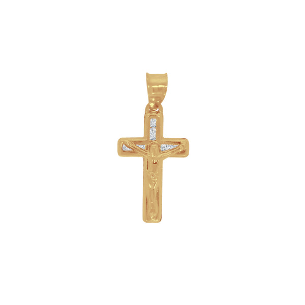 Cruz Oro 14k - Cristo con Zirconias