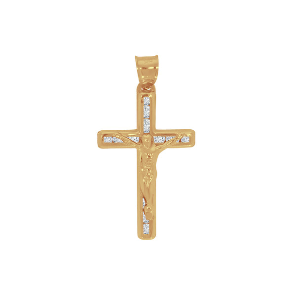 Cruz Oro 14k - Cristo con Zirconias