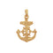 Dije Oro 10k - Ancla con Cristo 2.4 cm Alto