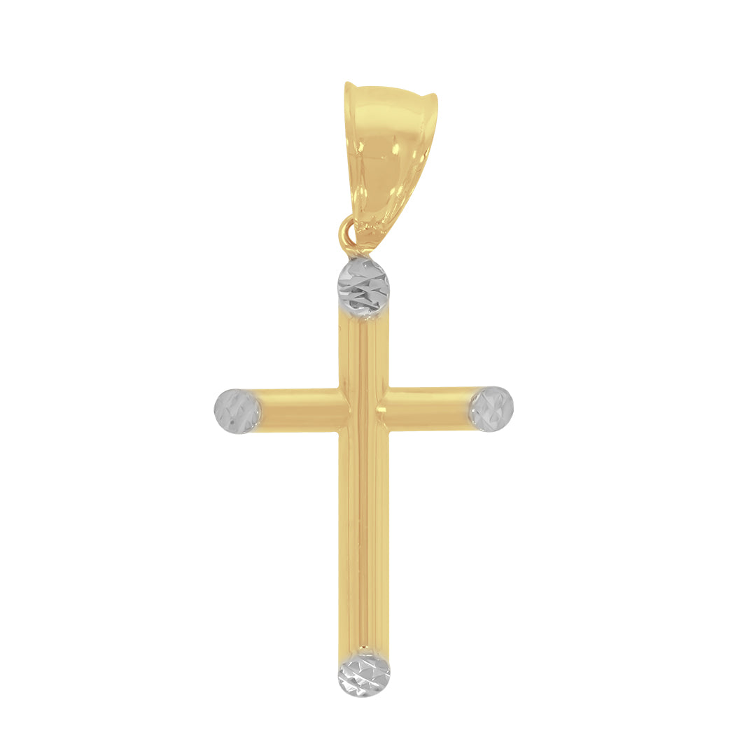 Cruz Lisa Oro 10k - 3.7 cm
