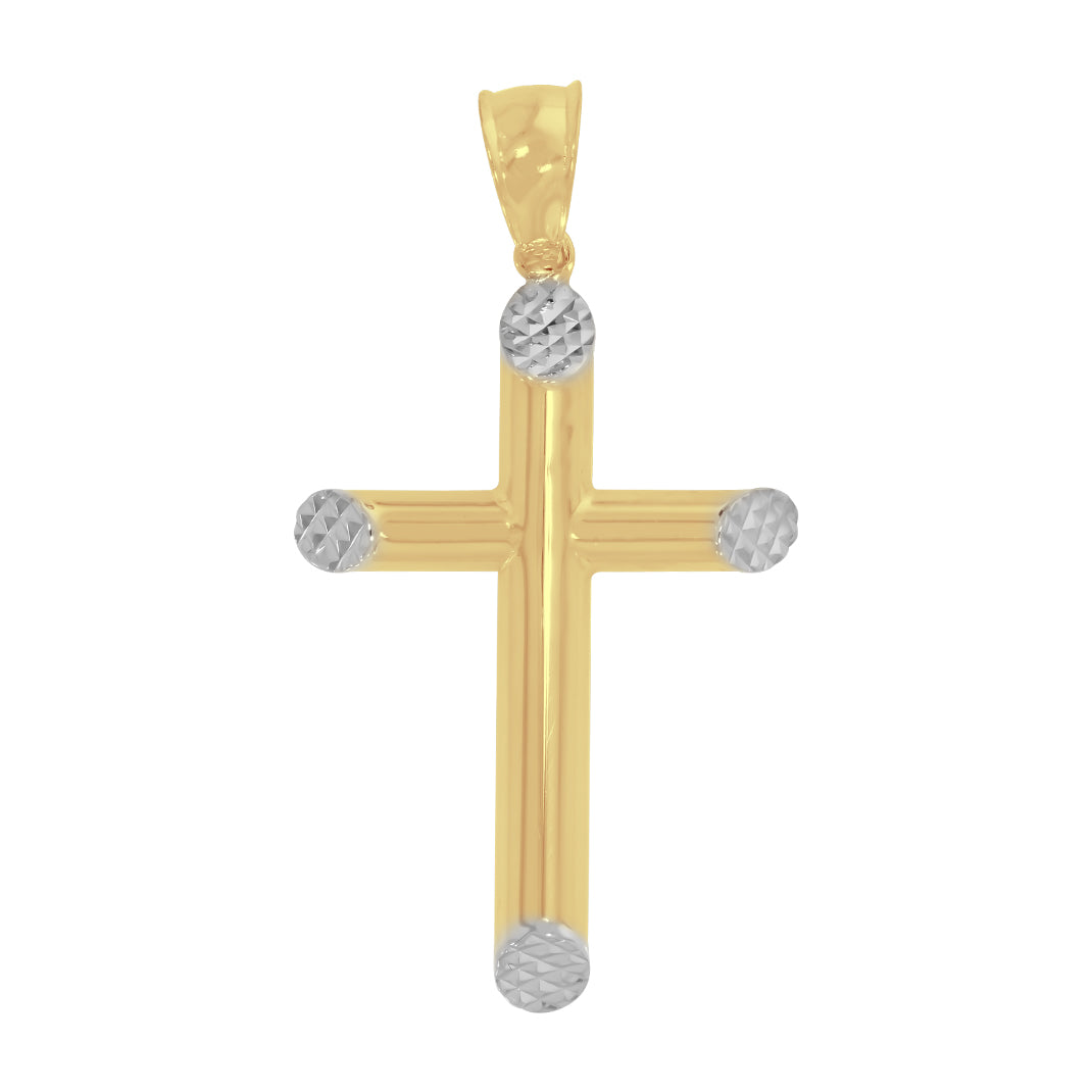 Cruz Lisa Oro 10k - 4 cm