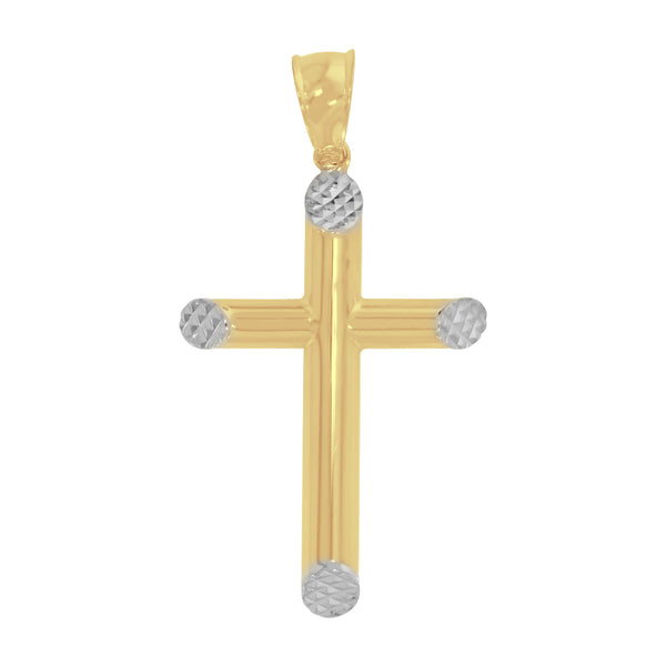 Cruz Lisa Oro 10k - 4 cm