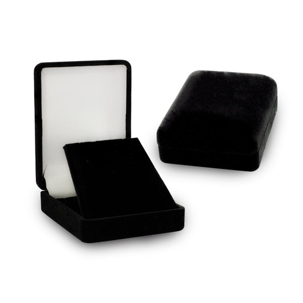 Estuche Gargantila/Aretes Terciopelo Negro