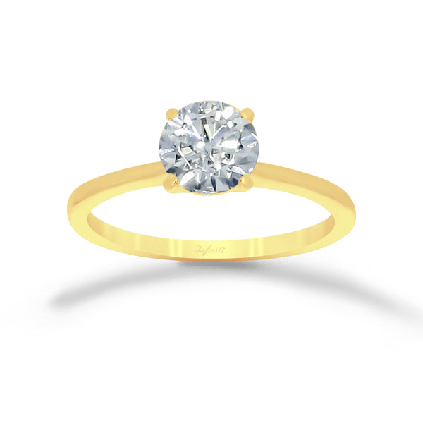 Anillo Oro 14k - 1.00 CT Diamante de Laboratorio IGI