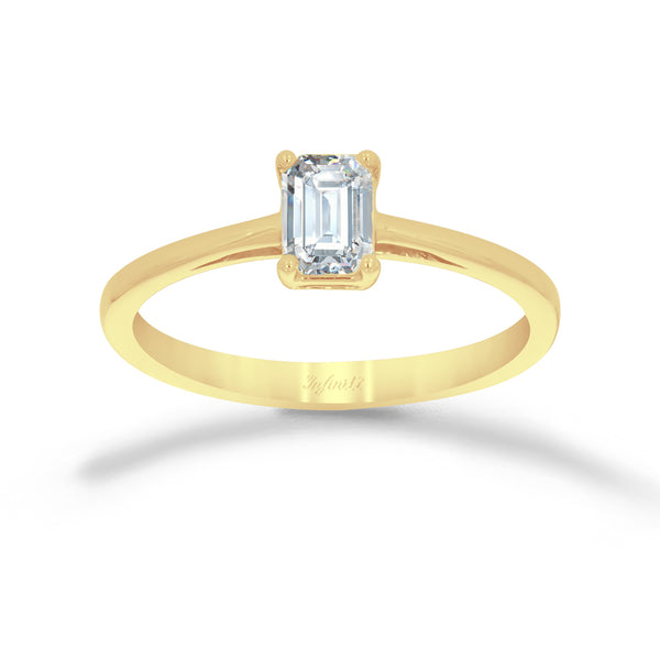 Anillo Oro 14k - 0.50 CT Diamante de Laboratorio IGI