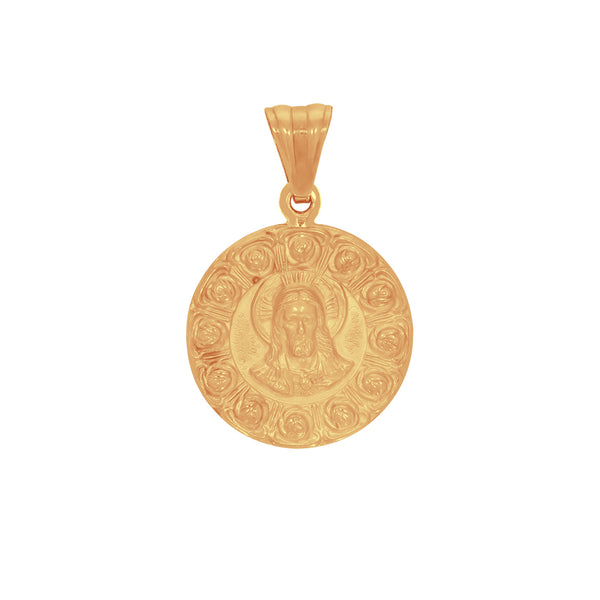Medalla ORO LAMINADO 10k - Virgen de Guadalupe y Sagrado Corazón