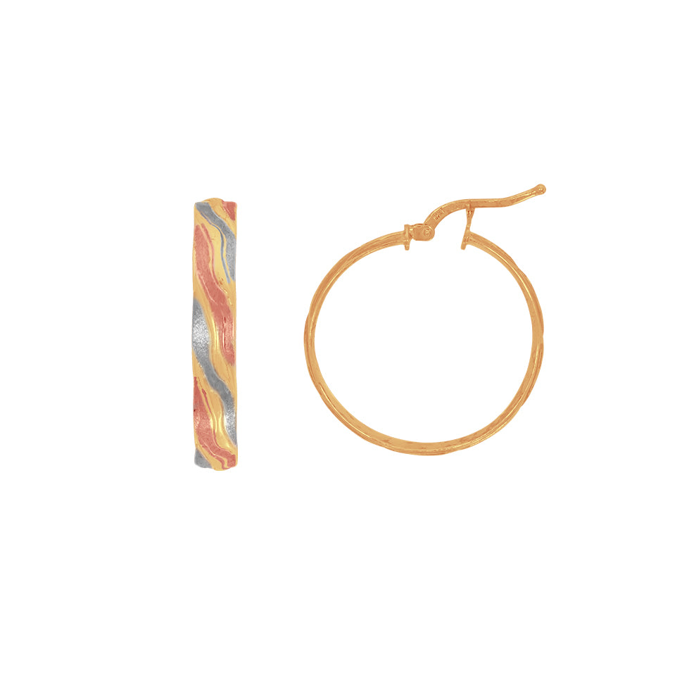 Arracada Oro 10k - Florentino 1.3/1.8/2.4/2.6 cm Diámetro