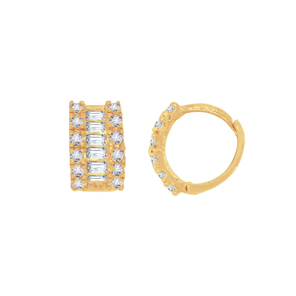 Huggies Oro 10k - Con Zirconia