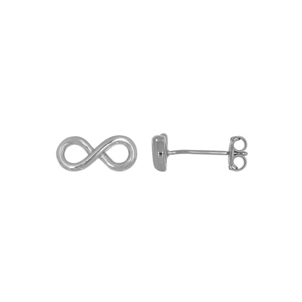 Broquel Oro Blanco 10k - Infinito Liso
