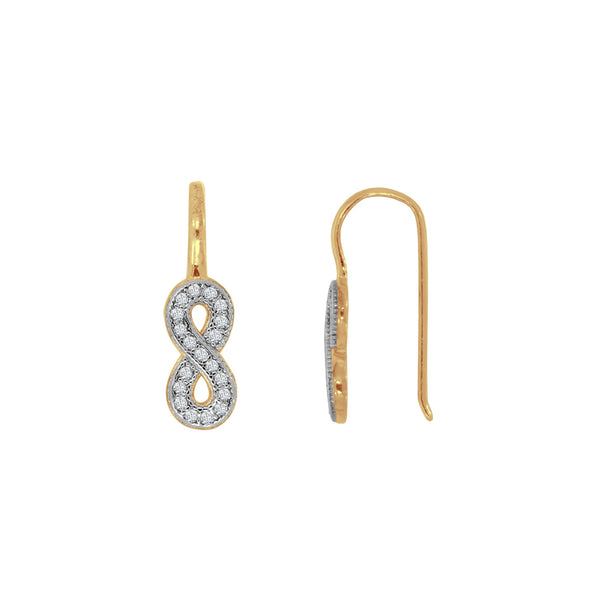 Arete Oro 10k - Infinito con Zirconias