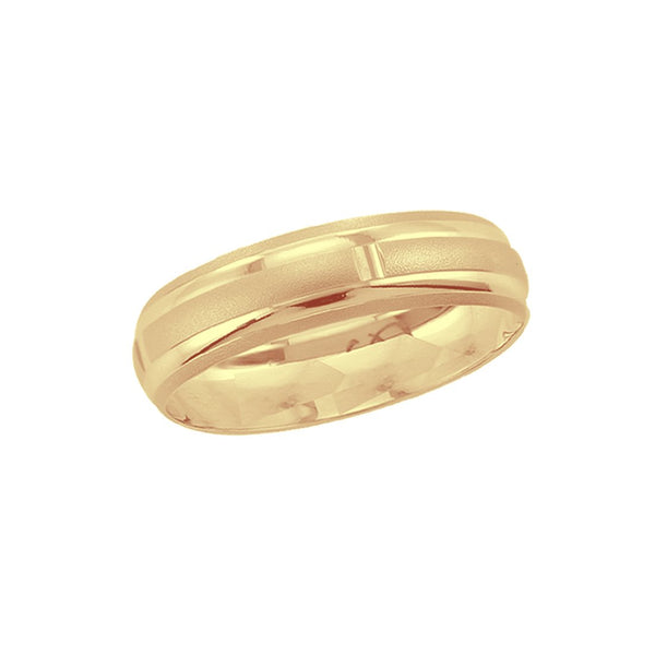 Argolla Oro 10k, 4 mm, Acabado Satinado con Líneas Lisas  *PRECIO UNITARIO - Infiniti Joyas
