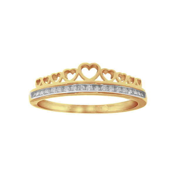 Churumbela Oro 10k con Corazones y Zirconias 1 mm - Infiniti Joyas