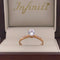 Anillo Oro Rosa 10k, Zirconia Central 5.5 mm - Infiniti Joyas