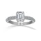 Anillo Oro Blanco 10k- Estilo Belinda con Zirconia