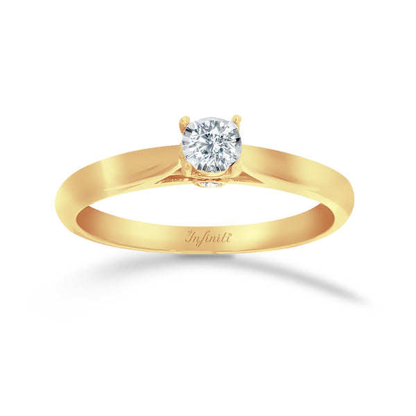 Anillo Oro 14k - Diamante 20 Puntos Totales