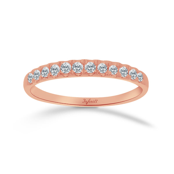 Churumbela Oro Rosa 14k - Pavé Diamantes de 15 Puntos Totales