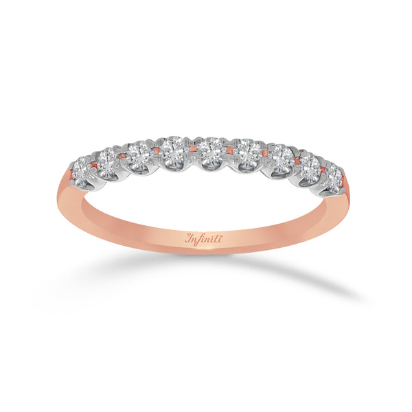 Churumbela Oro Rosa 14k - Pavé Diamantes de 45 Puntos Totales