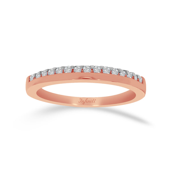 Churumbela Oro Rosa 14k - Pavé Diamantes de 19 Puntos Totales