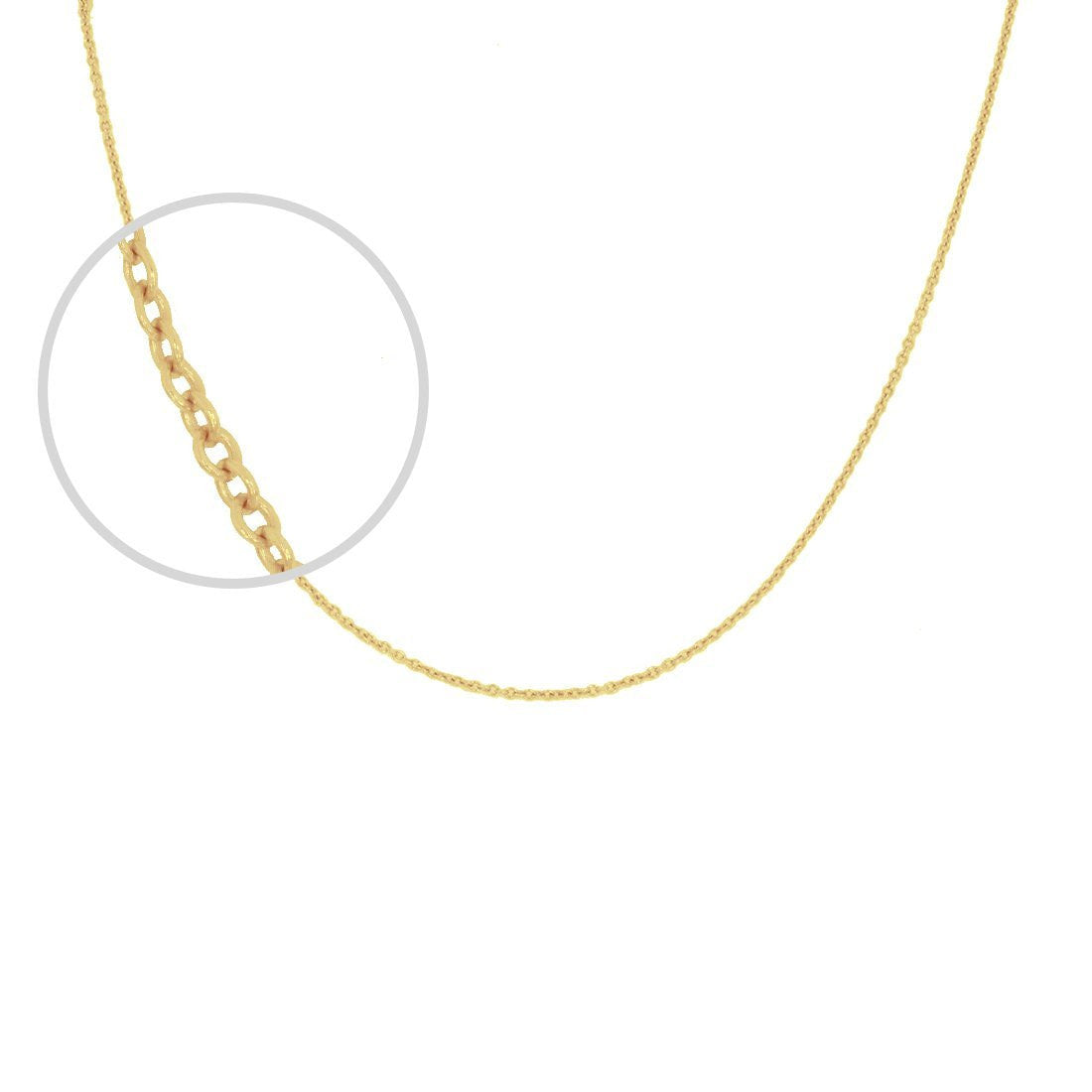 Cadena Oro 14k Rolo Mini 41 cm, Ancho 0.6 mm - Infiniti Joyas