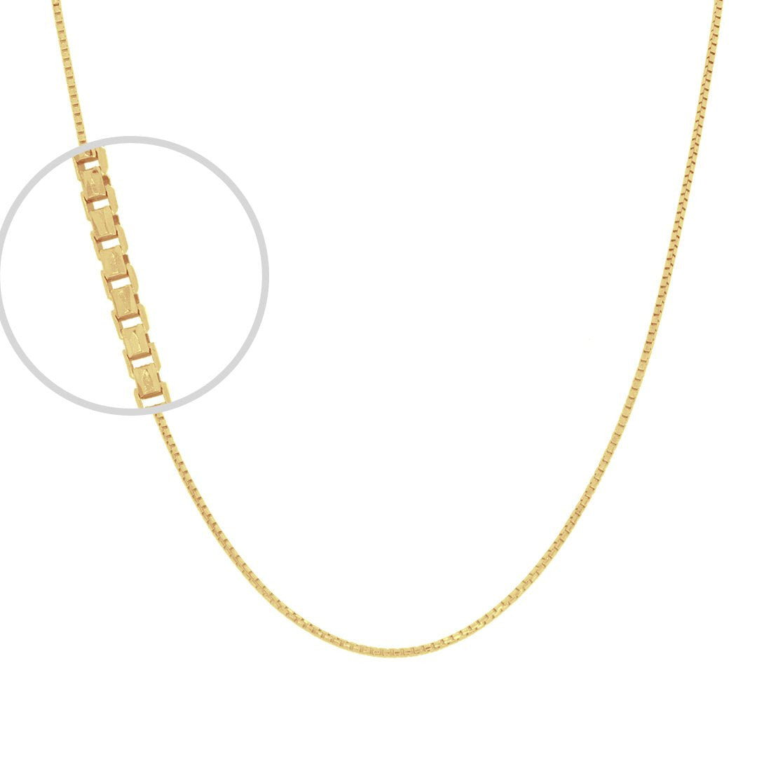 Cadena Oro 14k Veneciana 50 cm, Ancho 1 mm - Infiniti Joyas