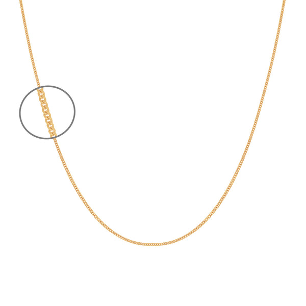 Cadena Oro 14k - Barbada Diamantada 0.9 mm, 35/40/45 cm Largo