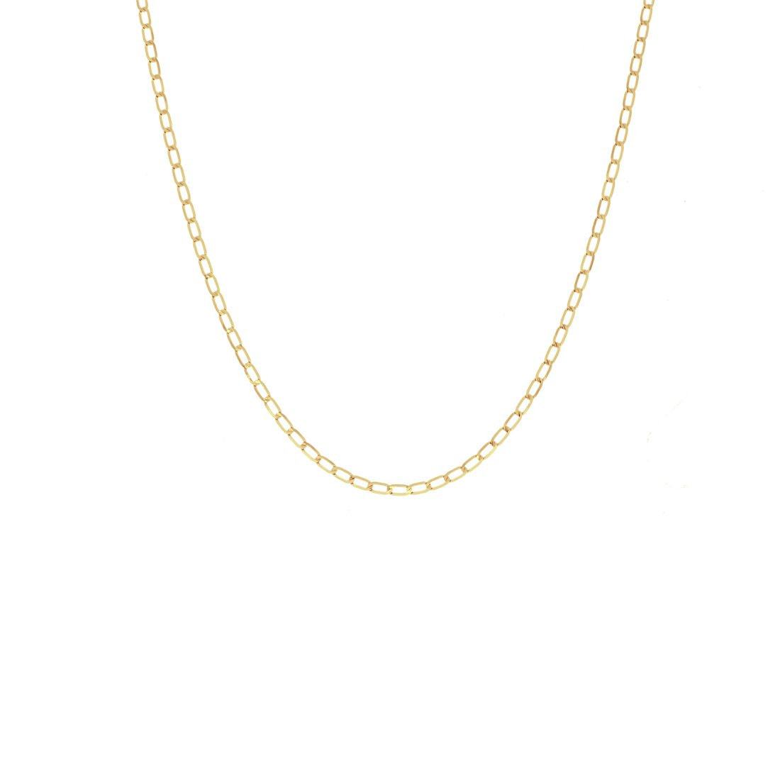 Cadena Italiana Oro 10k - Eslabón Largo 1 x 1, Largo 35/40/45/50 cm