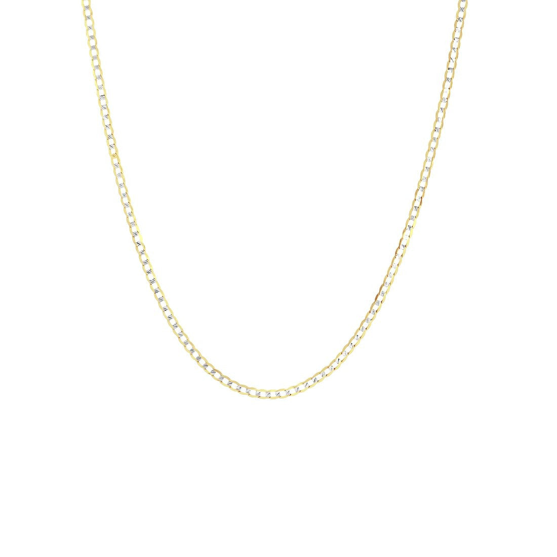 Cadena Oro 10k Barbado Diamantado 40 cm, Ancho 1.50 mm - Infiniti Joyas