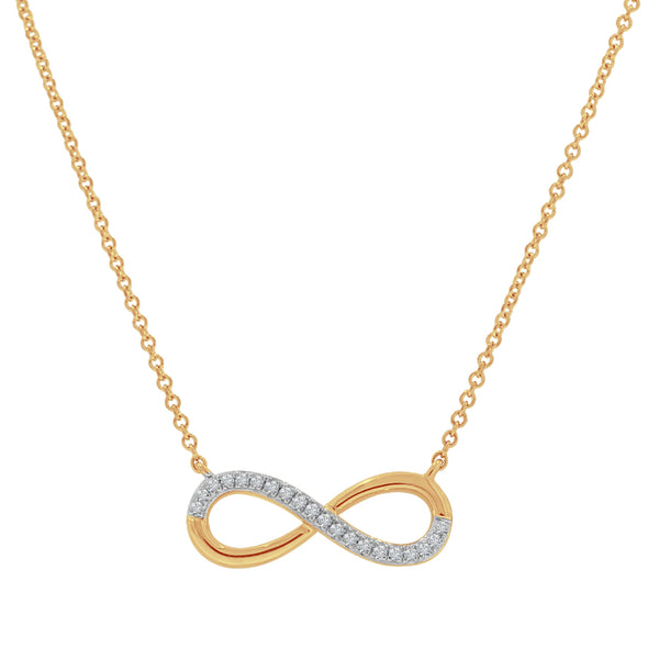 Gargantilla Oro 14k - Infinito con Diamantes 5 pts Totales