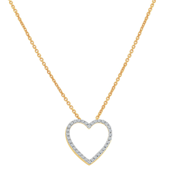 Gargantilla Oro 14k - Corazón con Diamantes 11 pts Totales