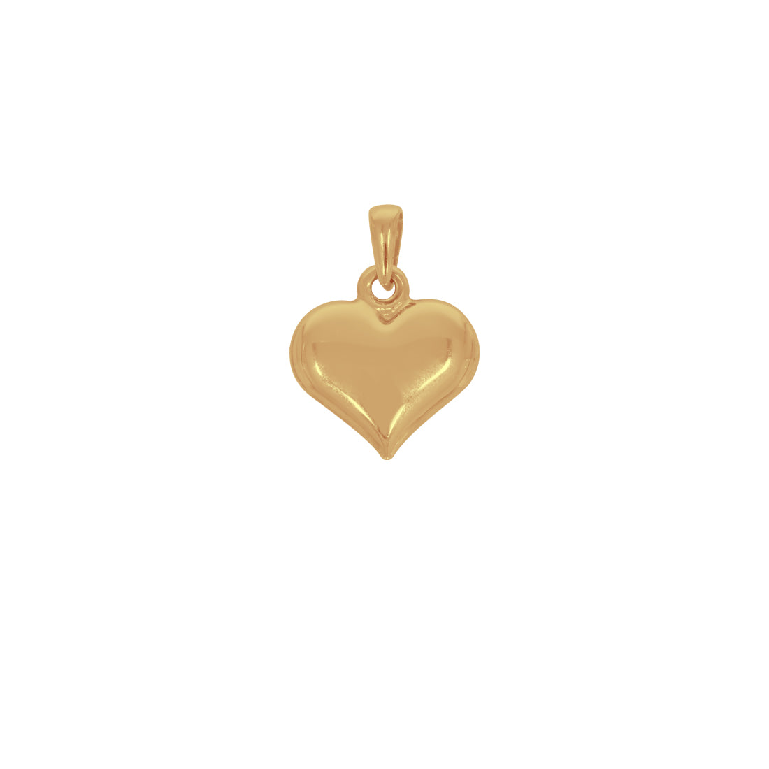 Dije Oro 14k - Corazón Liso 1.5 cm Ancho