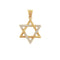 Dije Oro 10k - Estrella de David con Zirconias de 1.5 cm Ancho