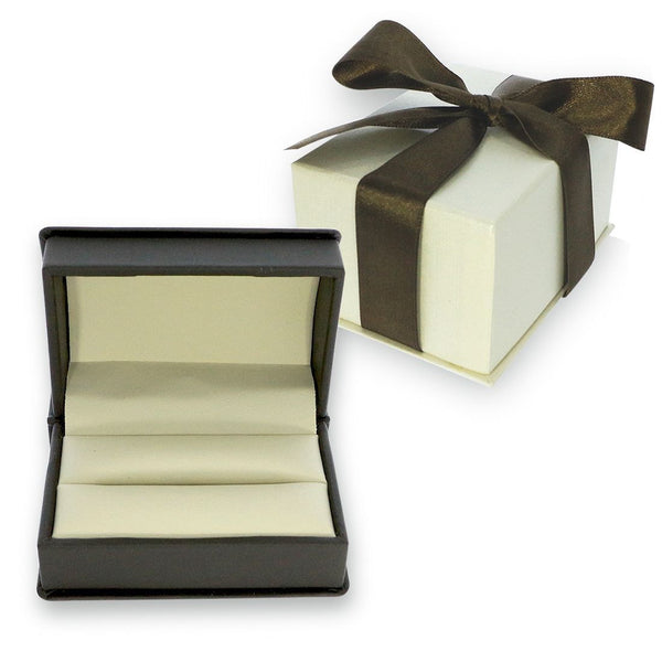 Estuche ARGOLLAS de Piel Café y por Dentro Beige - Infiniti Joyas