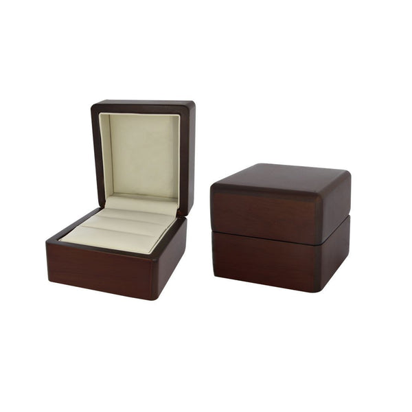 Estuche ARGOLLAS Madera Nogal con Piel - Infiniti Joyas