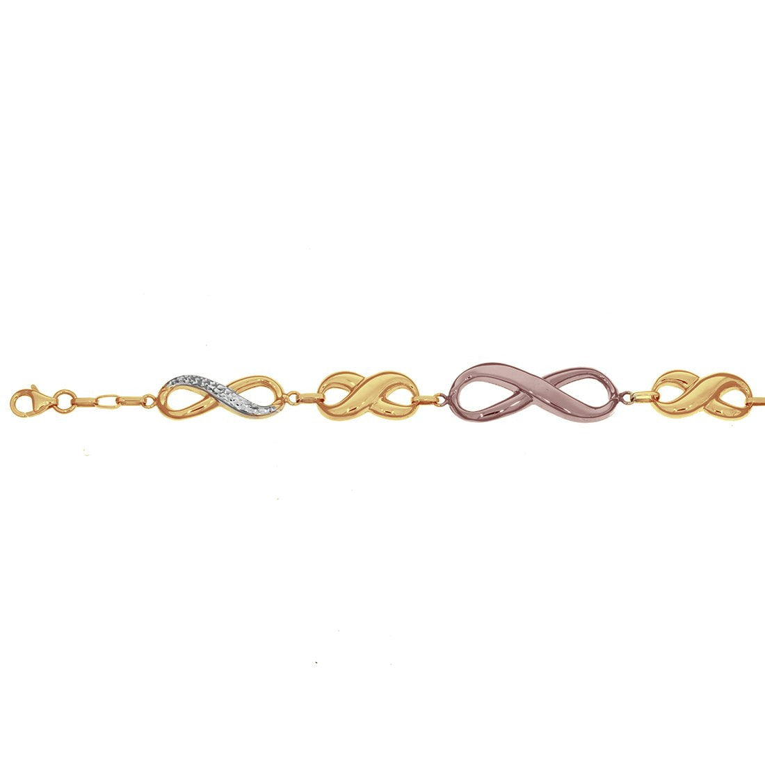 Pulsera Infinito 18 cm, Oro Florentino 10k - Infiniti Joyas