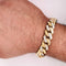 Pulso Oro 14k - Cubano con Zirconias 13.2 mm Ancho, 22 cm Largo