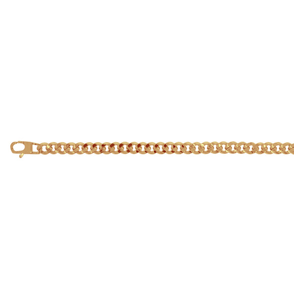 Esclava Oro 10k, Cubano Cerrado de 7 mm