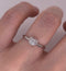 Anillo Oro Blanco 14k - Corazón Diamantes 21 Pts Totales