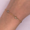 Pulsera Oro 10k - Cruces con Zirconias, Ajustable 16 cm - 17.5 cm